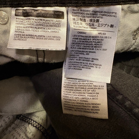 Levi’s 502™ Taper Fit Men's Jeans - Black W38 L32 - Picture 10 of 14